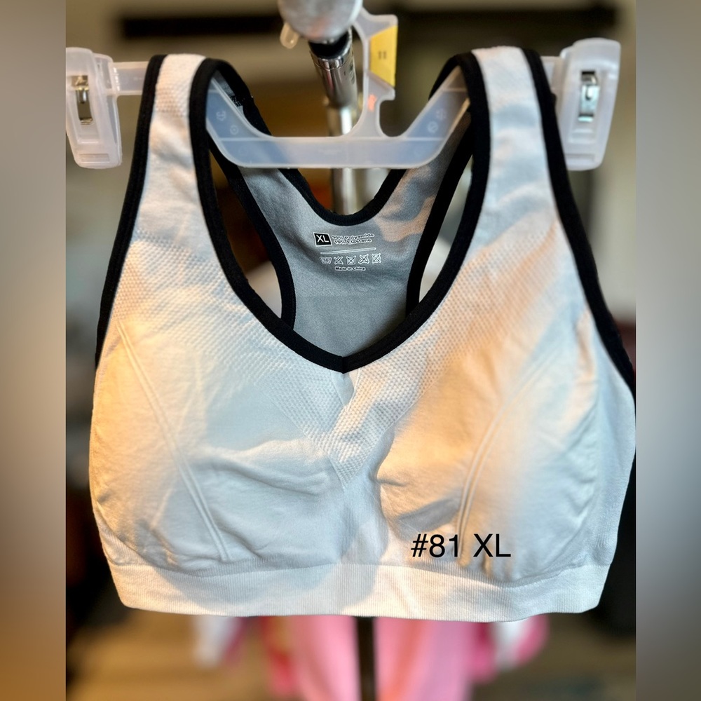 Cream sports bra XL new